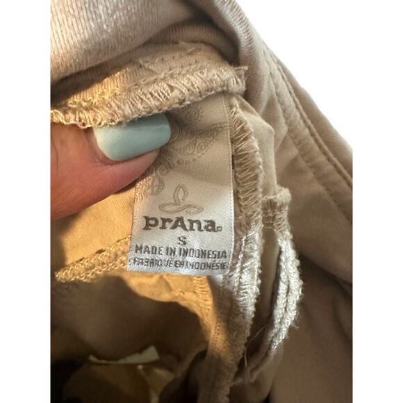 Prana Cream Maternity Cotton Blend Cropped Capri Pants Women Sz S - Picture 9 of 11